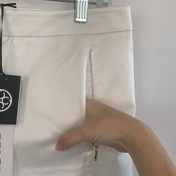 Per Se NWT white wire with slit slacks - Picture 4 of 12